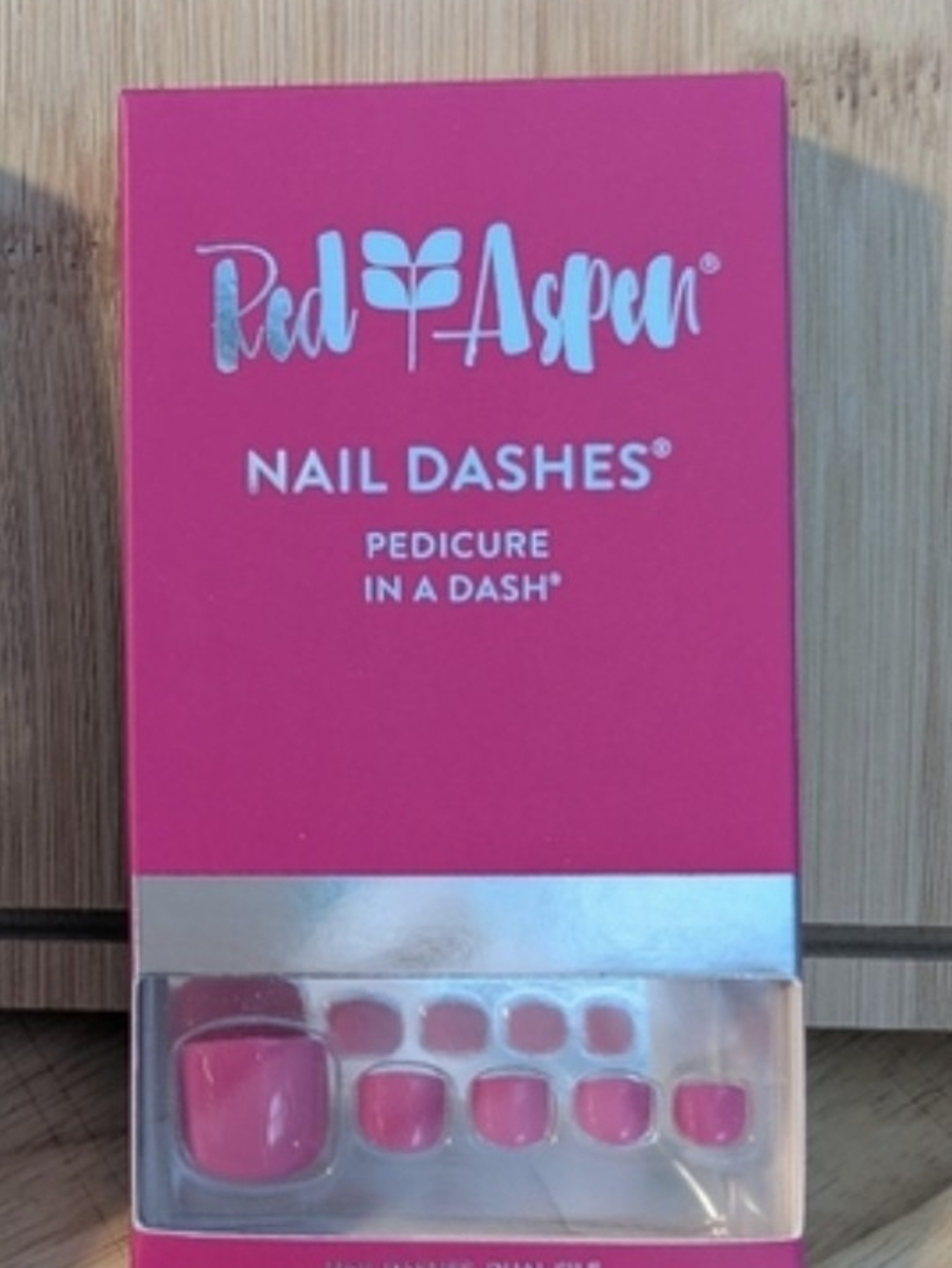 Red Aspen Pink Nail Dashes Pedicure Set